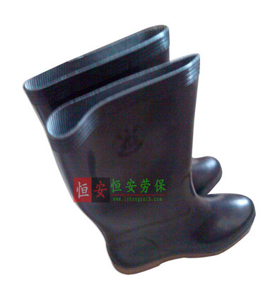 批發雙安紅葉黑色食品靴 PVC材質，耐油耐酸堿的專業足部防護鞋